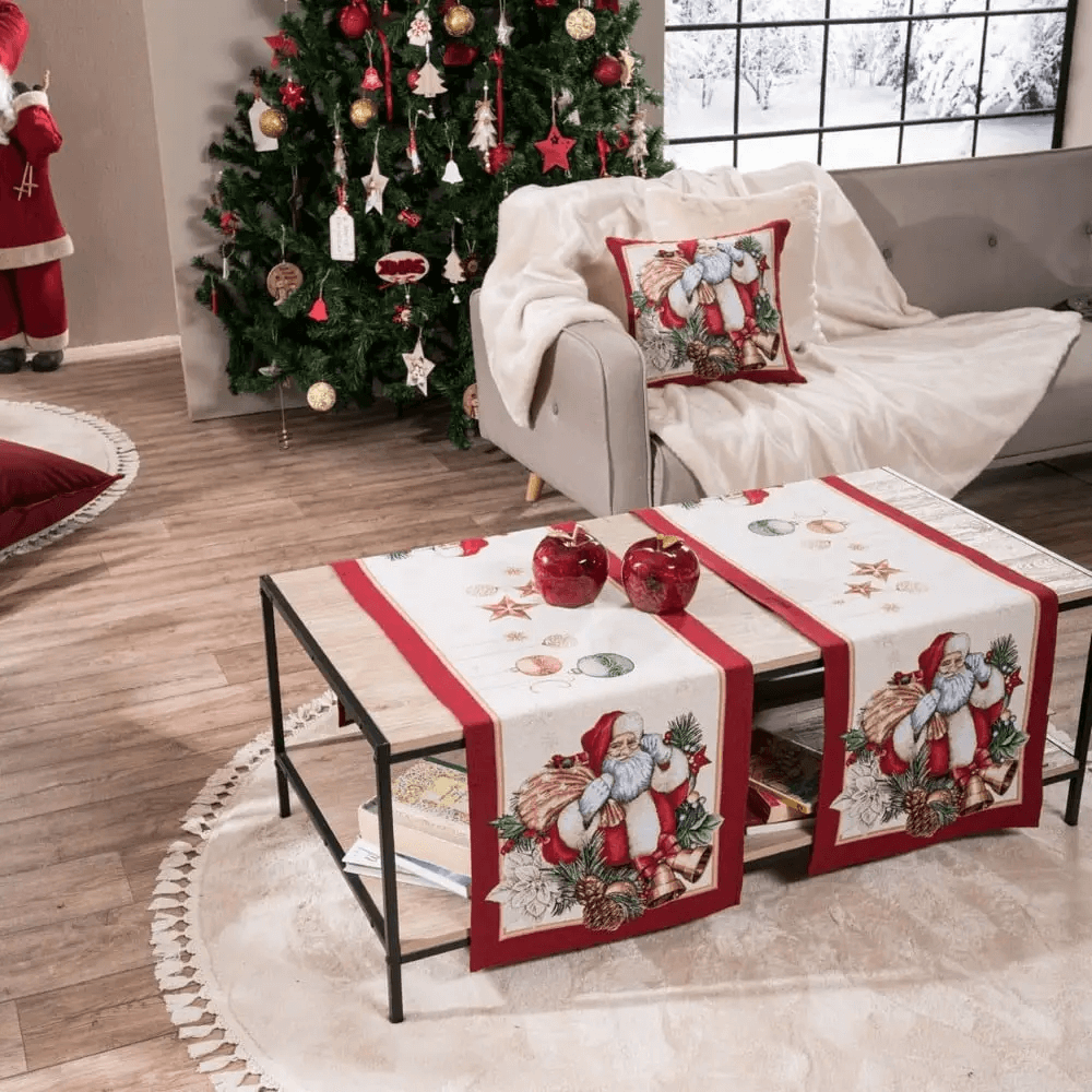 Τραβέρσα Χριστουγεννιάτικη Teoran Rhoden Red-Multi